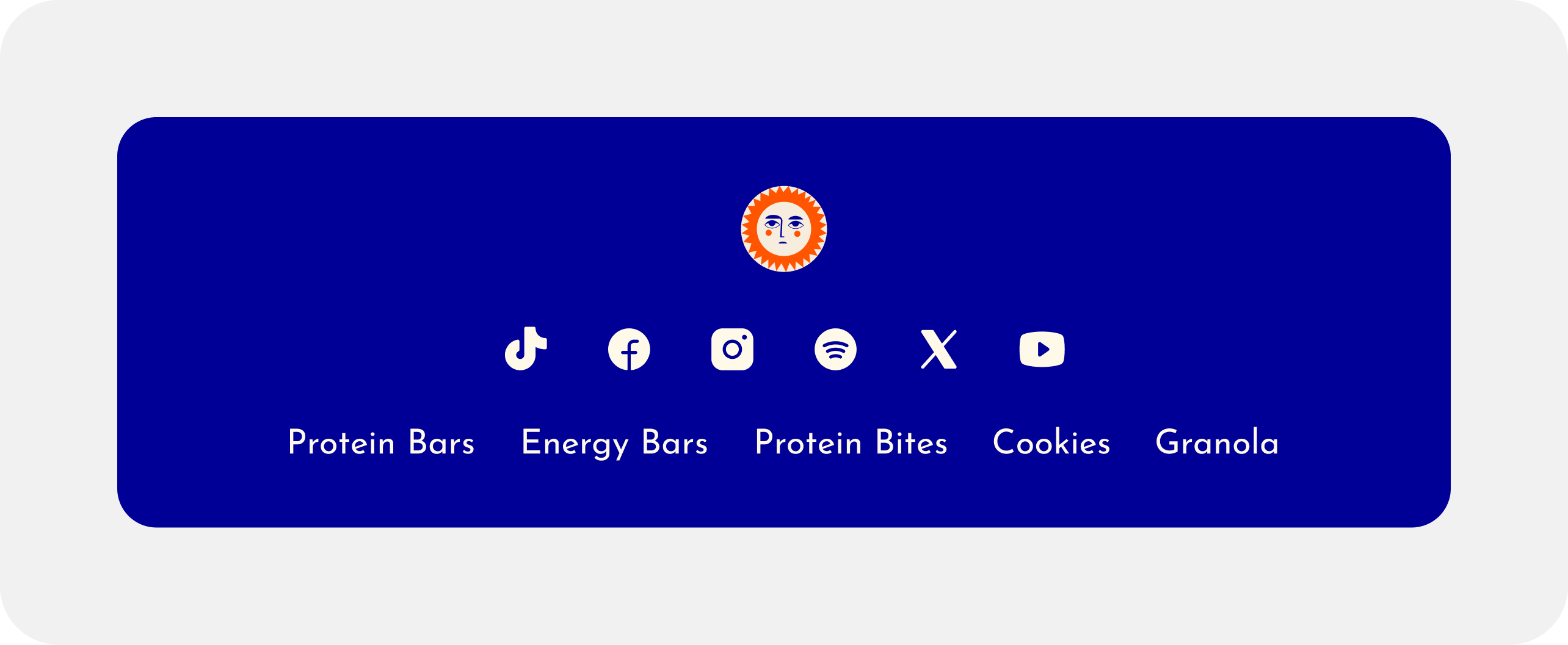 Clickable social media logos in an email.